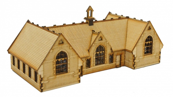 TT-SC001 School Building TT:120 Gauge Model Laser Cut Kit